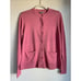 NWOT COS Women's 100% Cotton Crew Neck Long Sleeve Pocket Cardigan in Rose Pink