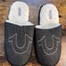 TRUE RELIGION | men’s logo slippers. Size: M 9-10