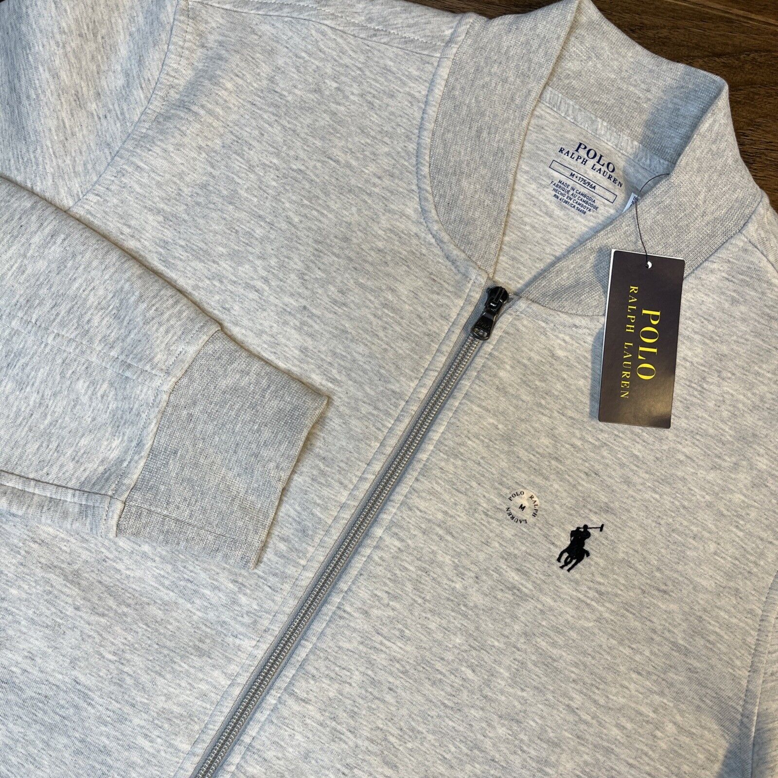 NWT Polo Ralph Lauren Double Knit Tech Fleece Bomber Jacket Grey Men’s Small