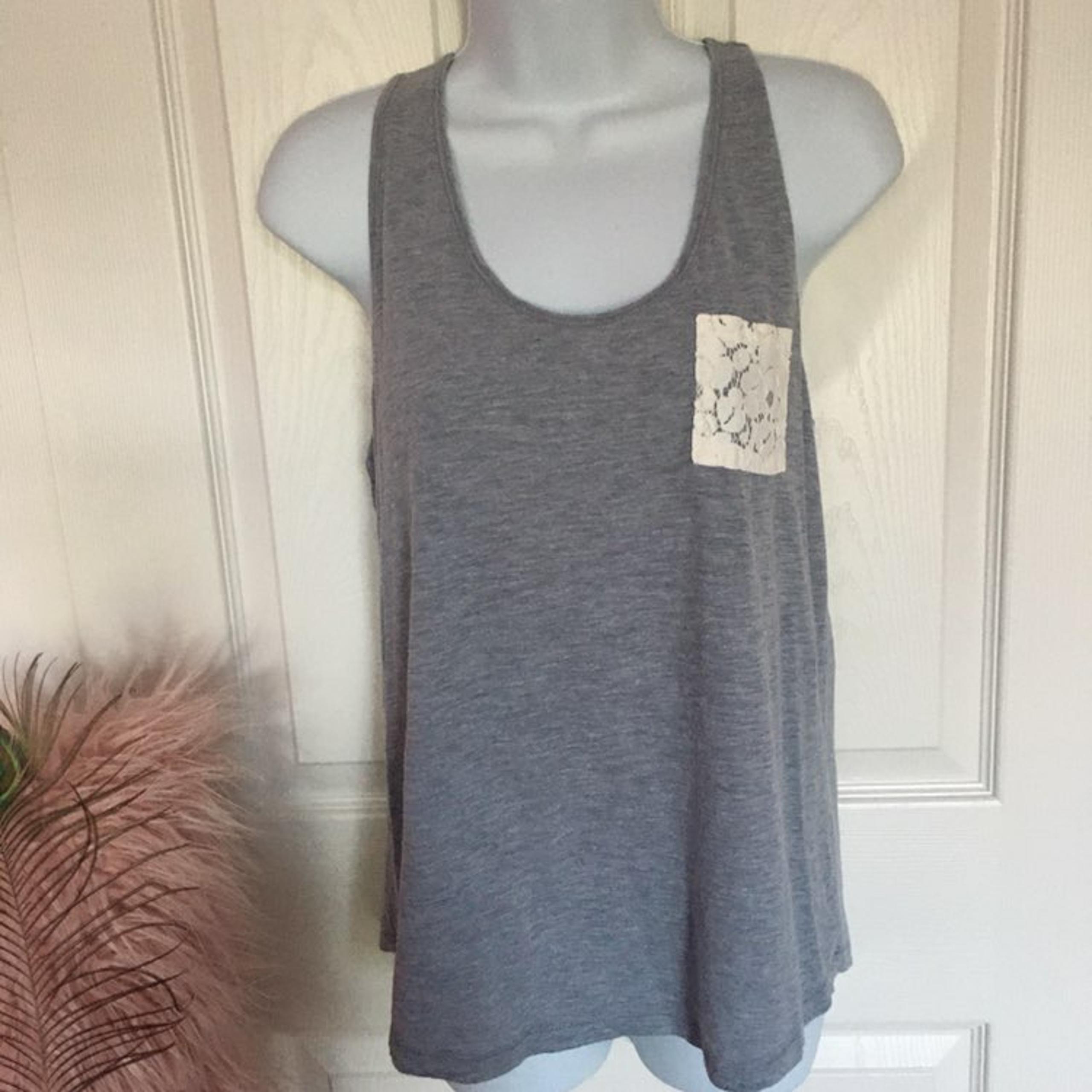 Tank with Lace Pocket
