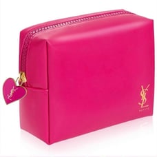 YSL Yves Sanit Laurent Hot Pink Makeup Pouch Cosmetic Bag Valentine’s