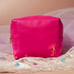 YSL Yves Sanit Laurent Hot Pink Makeup Pouch Cosmetic Bag Valentine’s