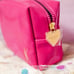 YSL Yves Sanit Laurent Hot Pink Makeup Pouch Cosmetic Bag Valentine’s