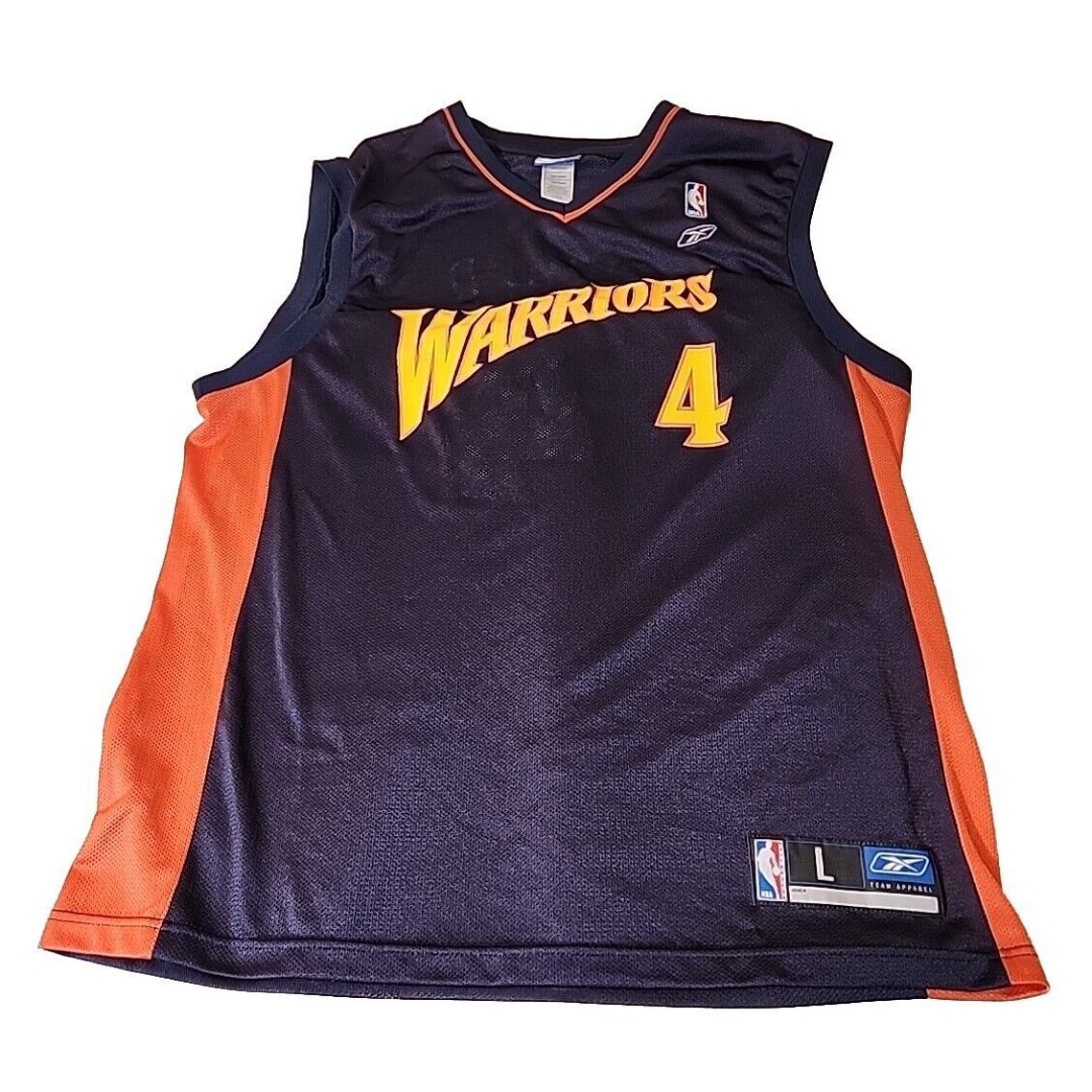 Vintage Reebok NBA Golden State Warriors Derek Fisher #4 Basketball Jersey Large