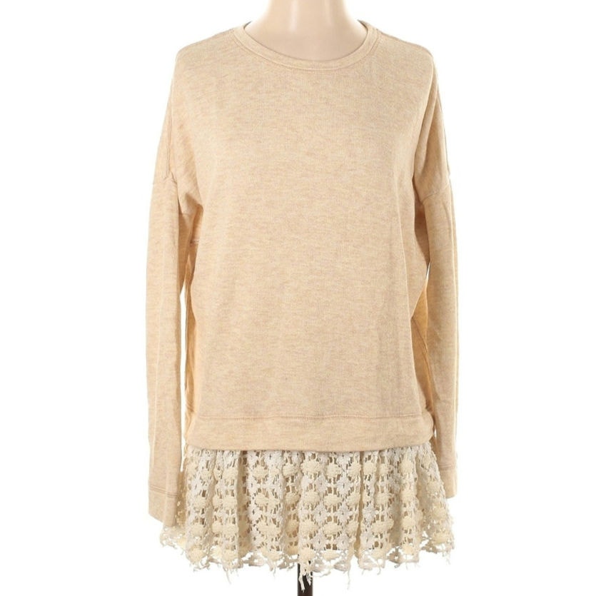 Free People Shake It Beach Pullover Lace Sweater