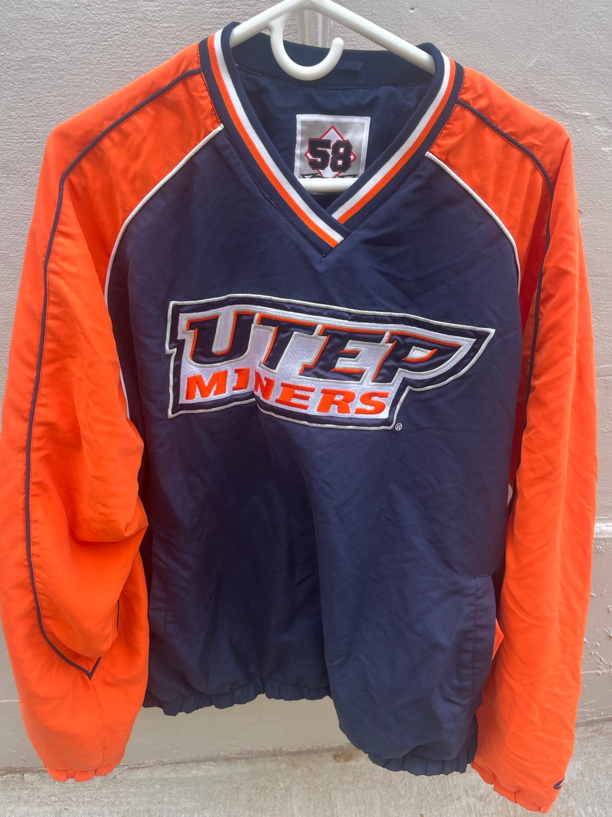 58 Sports University of Texas in El Paso UTEP ‘Miners’ Pullover Jacket Mens XL