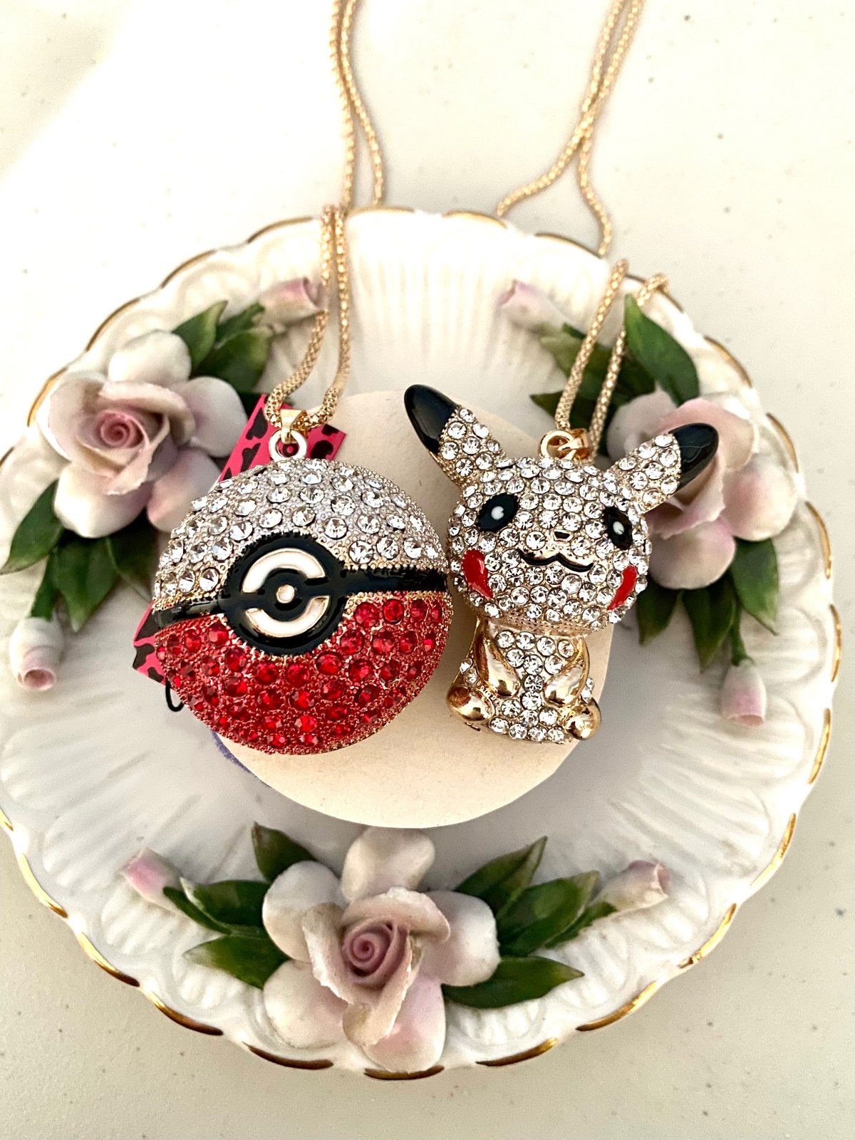 a lot of concessions Betsey Rhinestone Necklaces Pokeball & Pikachu Johnson Women a lot of concessions Betsey Rhinestone Necklaces Pokeball & Pikachu Johnson Women