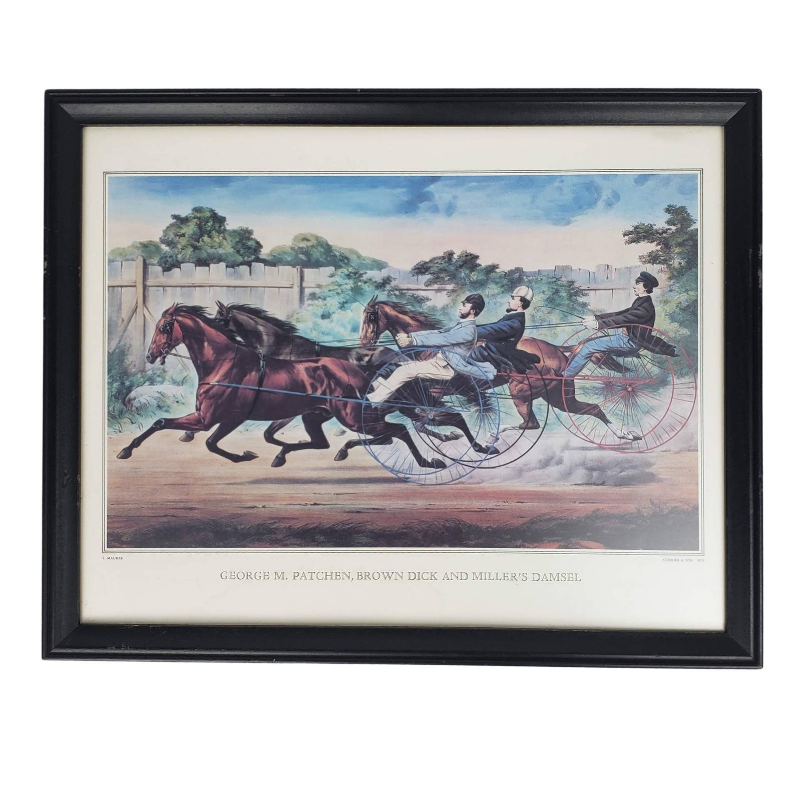 Currier & Ives Print Reproduction Framed