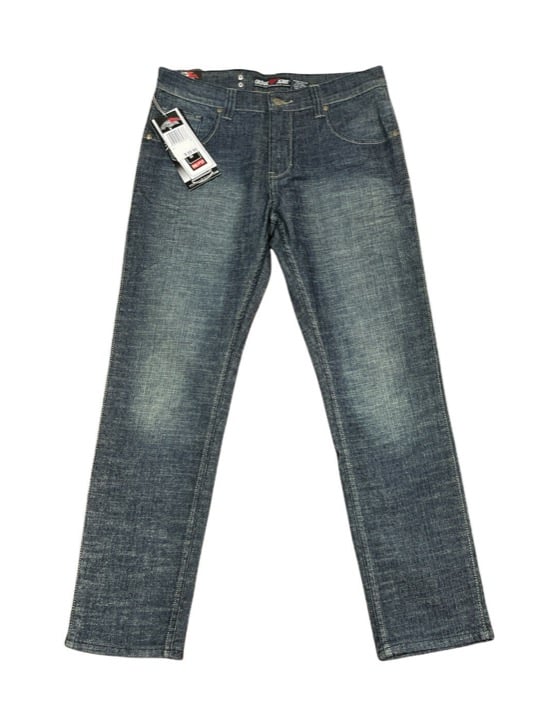 CULTURE Mens 5 Pocket Black Skinny Straight Leg Stretch Denim Jeans Size 32x30