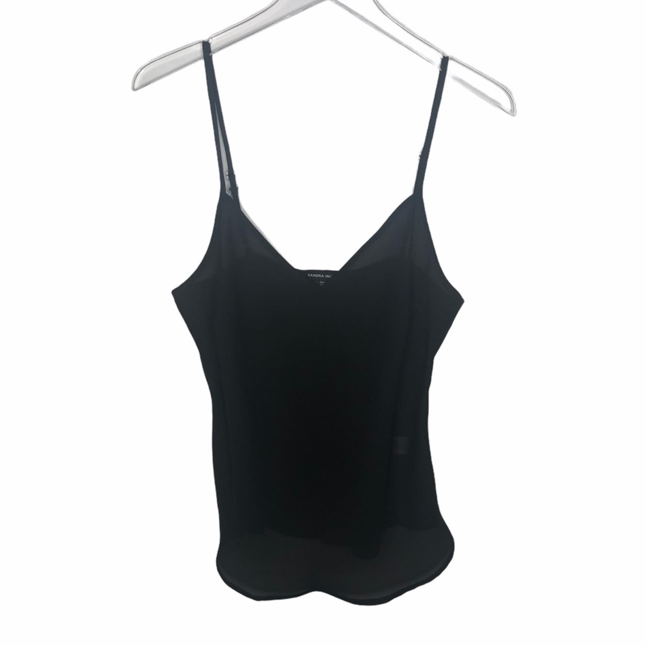 Sandra Ingrish Sheer Tank Top Black L