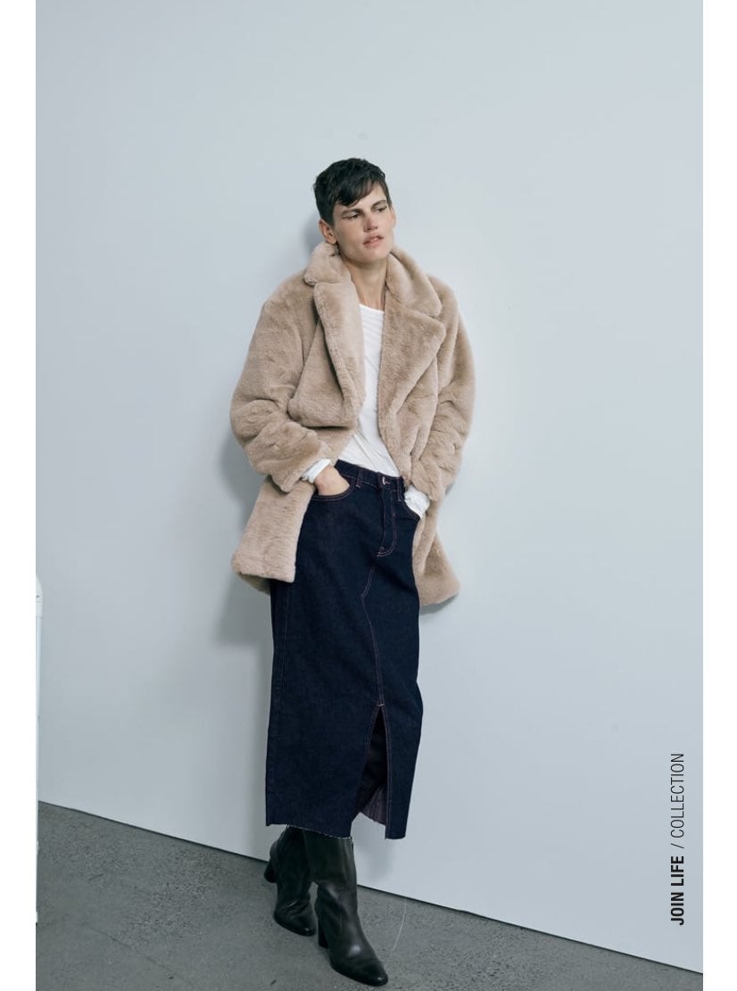 Zara faux fur coat