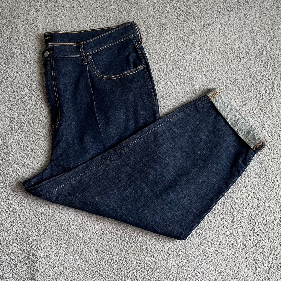 Banana Republic Women’s Jeans Blue Sz 35/20 High-Rise Pleated Slouchy Blue Dark