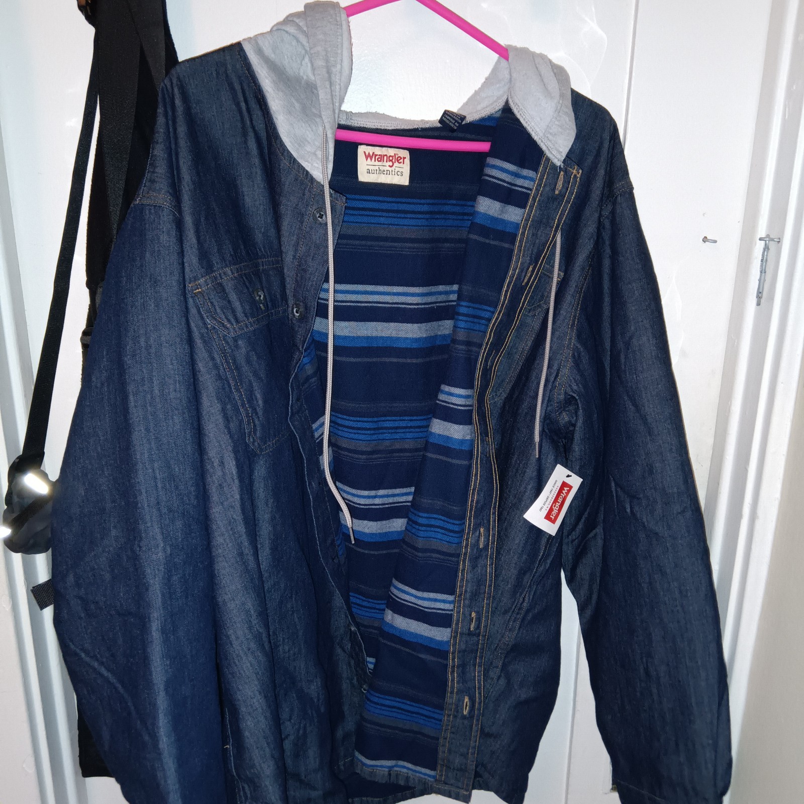 Wrangler Demin hooded Shirt Jacket