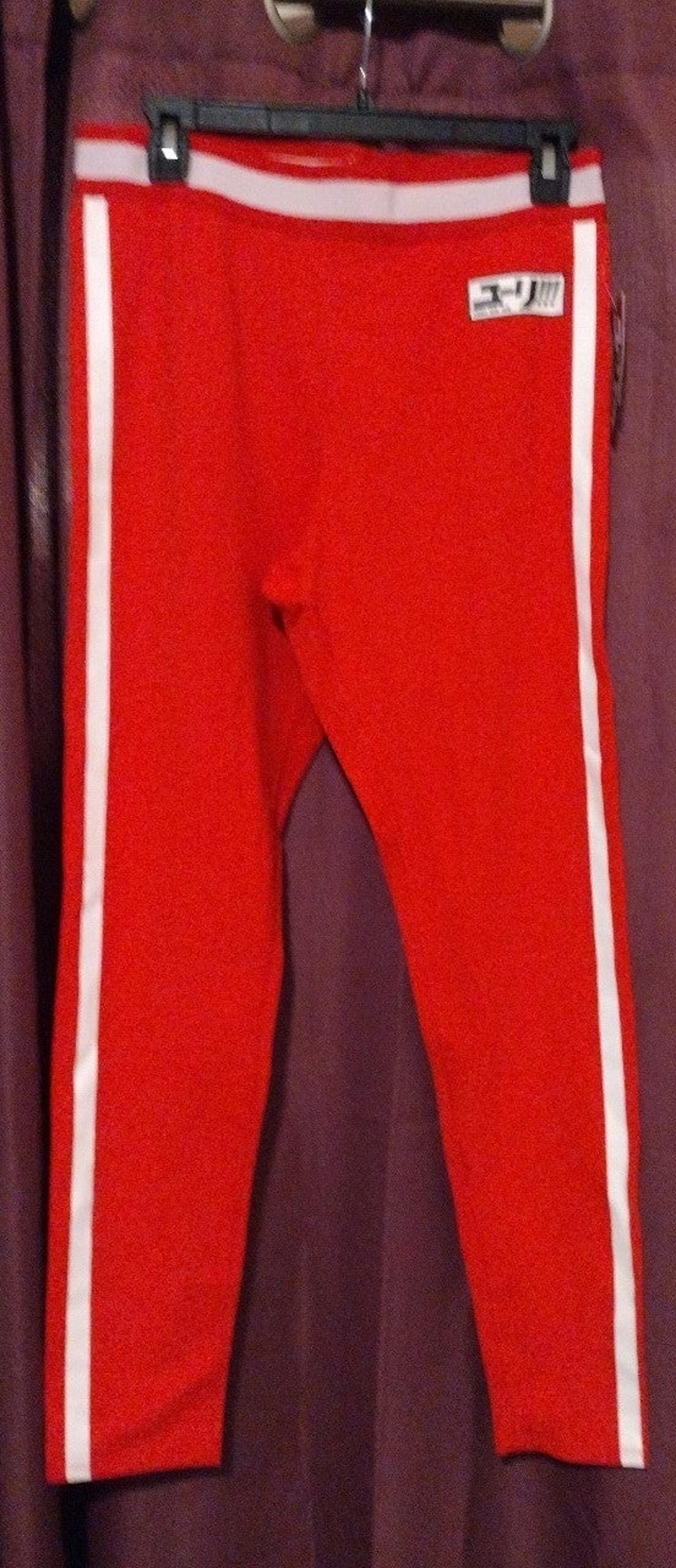 Hot topic juri on ice cosplay red pants size large Brand New with tags