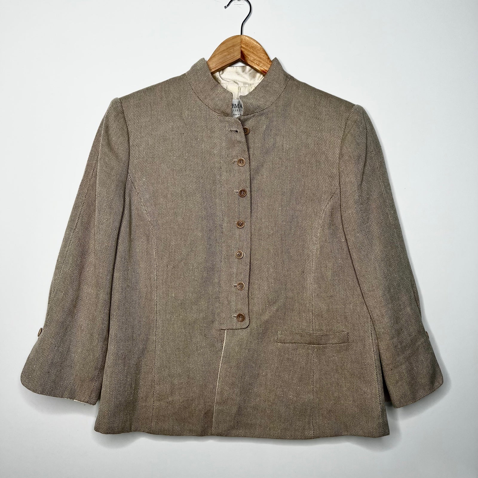 Armani Collezioni Linen Silk Blend Blazer Size 10