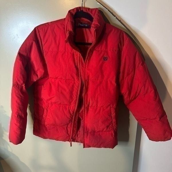 Champs red puffer coat size large