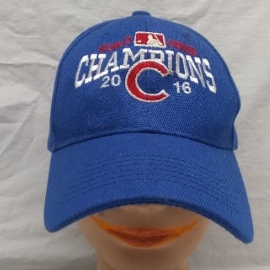 Chicago Cubs 2016 World Series Champions Hat Cap Light Blue Great Vintage !!!