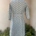 Lesley Evers shirt dress blue green button pockets Sz Small. Made in Oakland CA