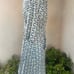 Lesley Evers shirt dress blue green button pockets Sz Small. Made in Oakland CA