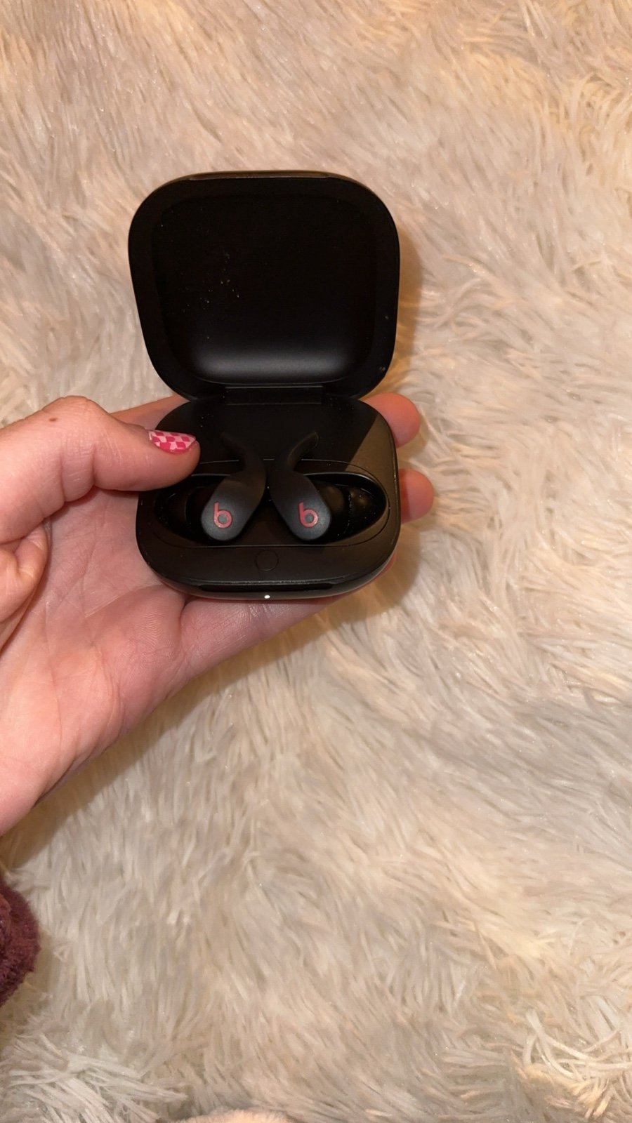 Beats Fit Pro- Noise Canceling Wireless Earbuds Color: Black and Red