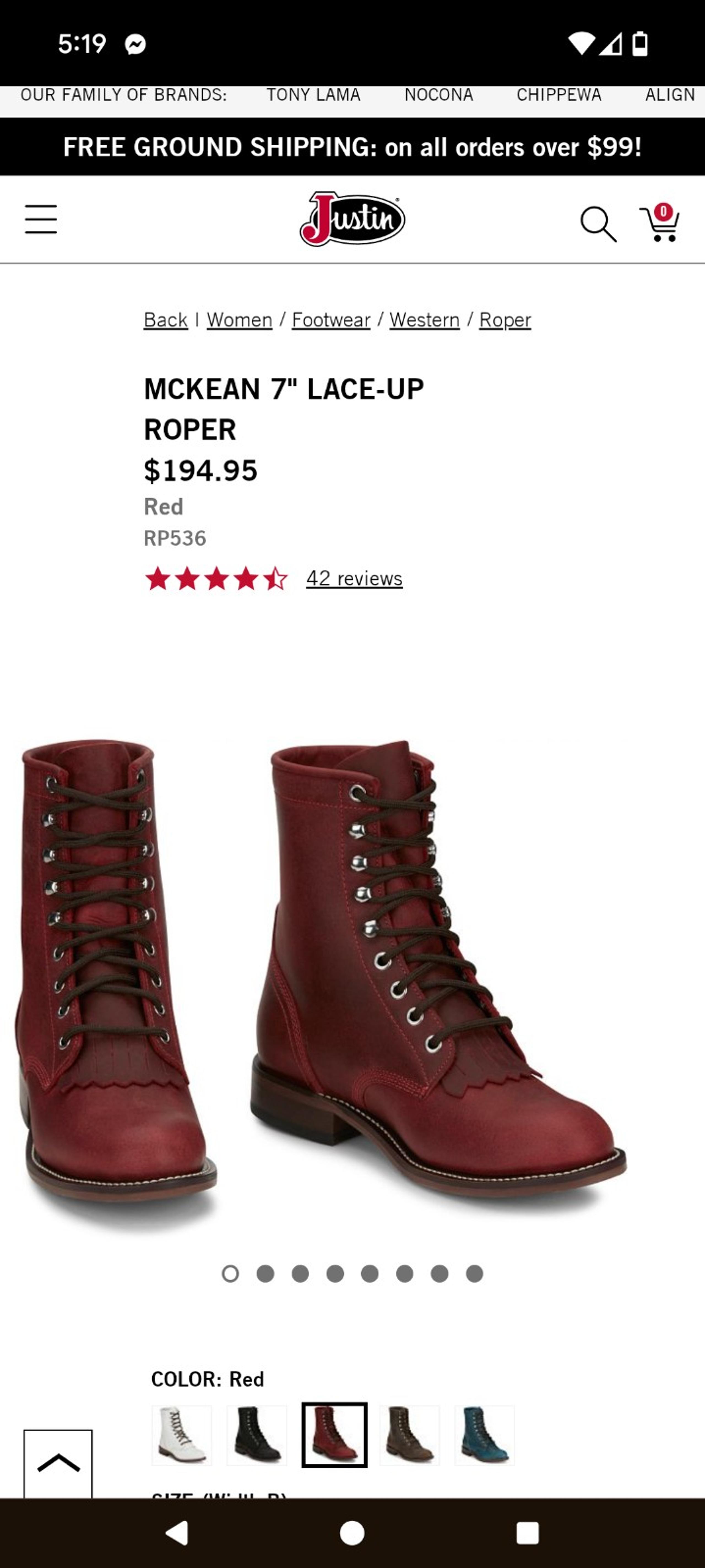 Justin boots