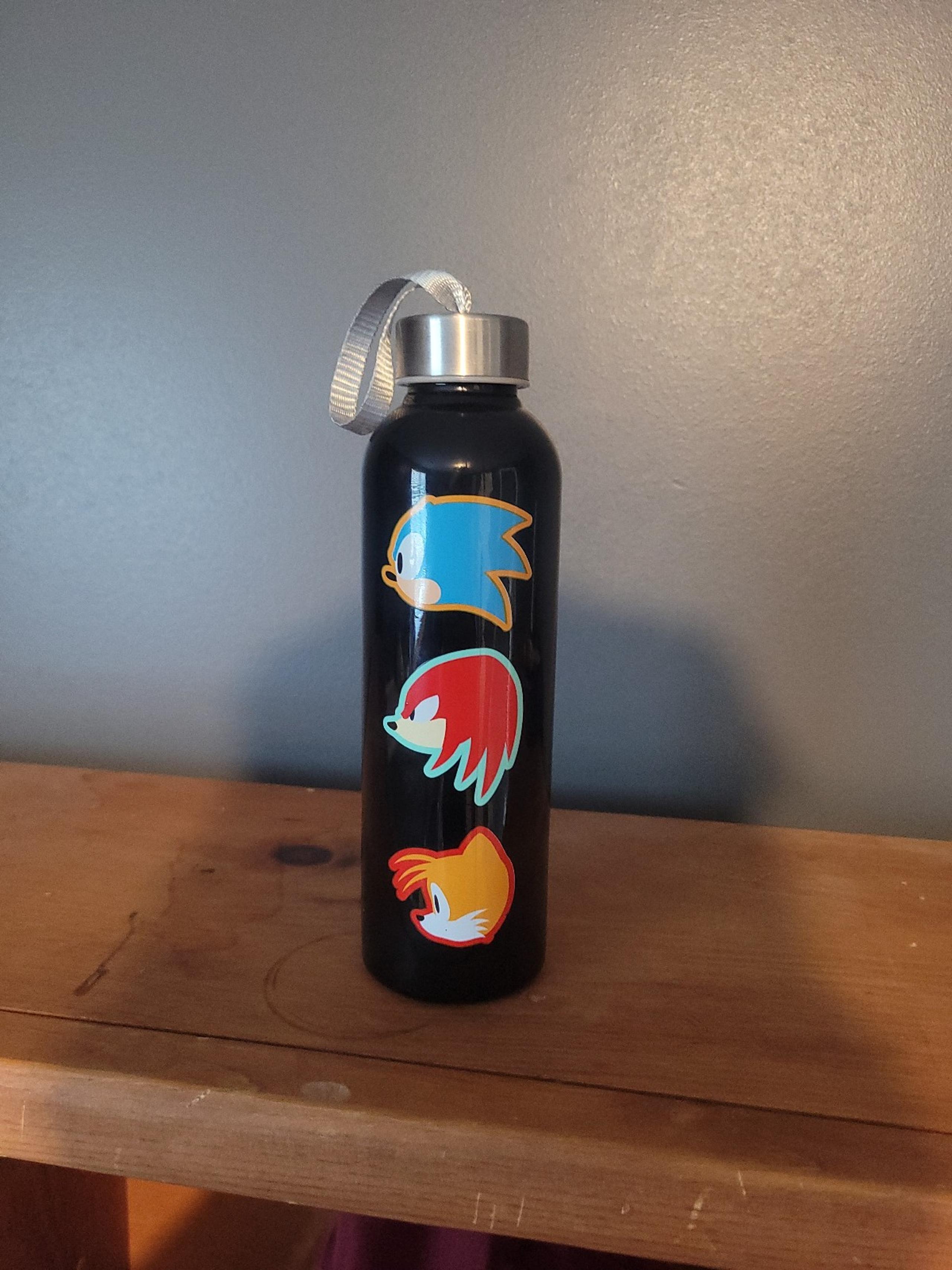Sonic glass water bottle