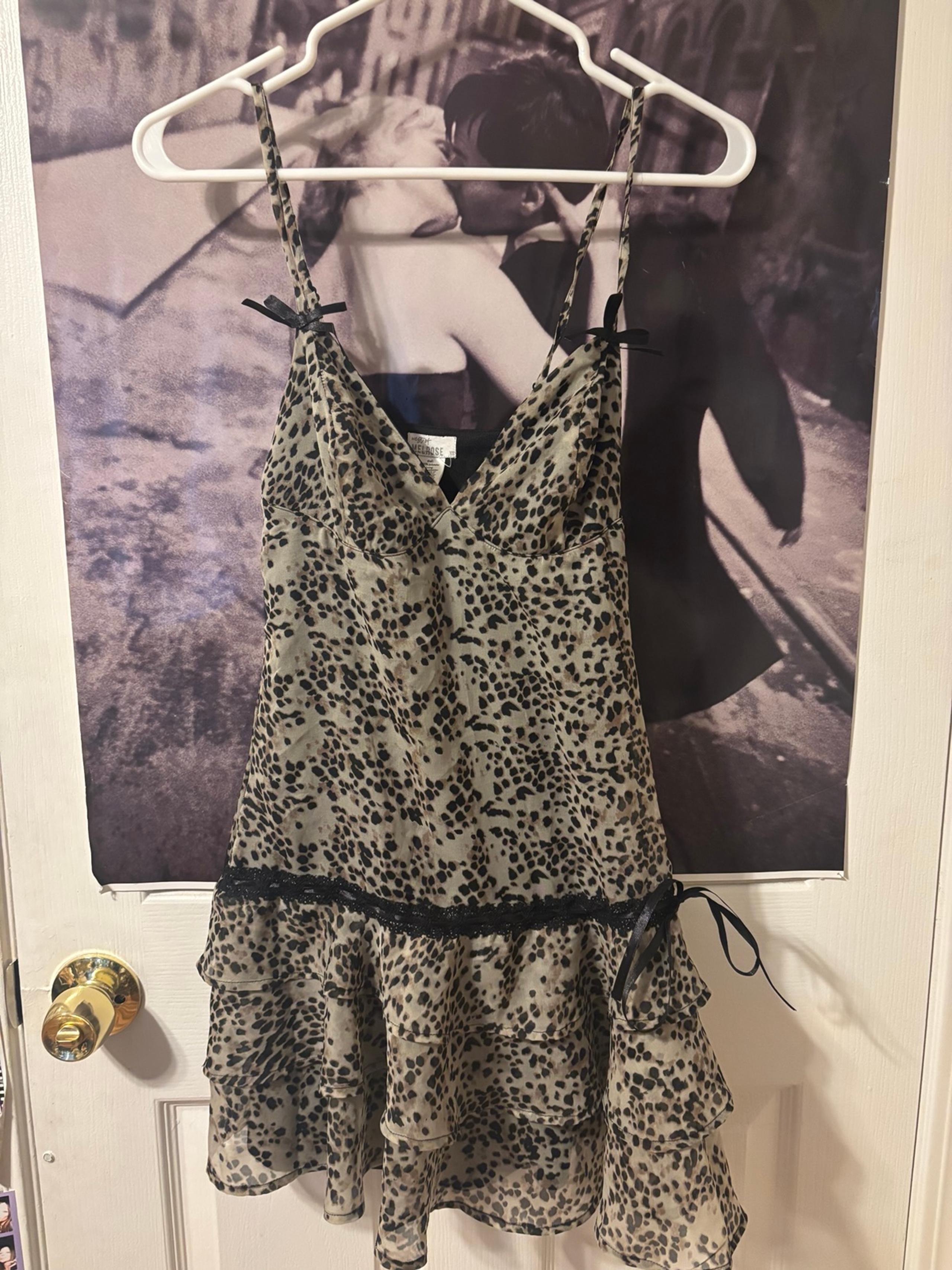 Leopard Print Slip Dress