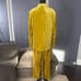 Women’s Gold 3-Piece Velvet Pant Suit Set Peak Lapel Size XL NWT