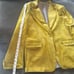 Women’s Gold 3-Piece Velvet Pant Suit Set Peak Lapel Size XL NWT