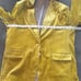 Women’s Gold 3-Piece Velvet Pant Suit Set Peak Lapel Size XL NWT