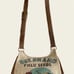 Bee Brand Crossbody-satchel/handbag-Vintage seed sack design linen & leather bag