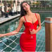 ZARA BLOGGER FAVE!!! Sweetheart Neckline Midi Dress NWT