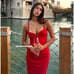 ZARA BLOGGER FAVE!!! Sweetheart Neckline Midi Dress NWT