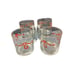 4 Poinsettia & Ribbons Christmas On The Rocks Glass Tumblers Coffee Mug 8oz
