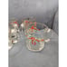 4 Poinsettia & Ribbons Christmas On The Rocks Glass Tumblers Coffee Mug 8oz
