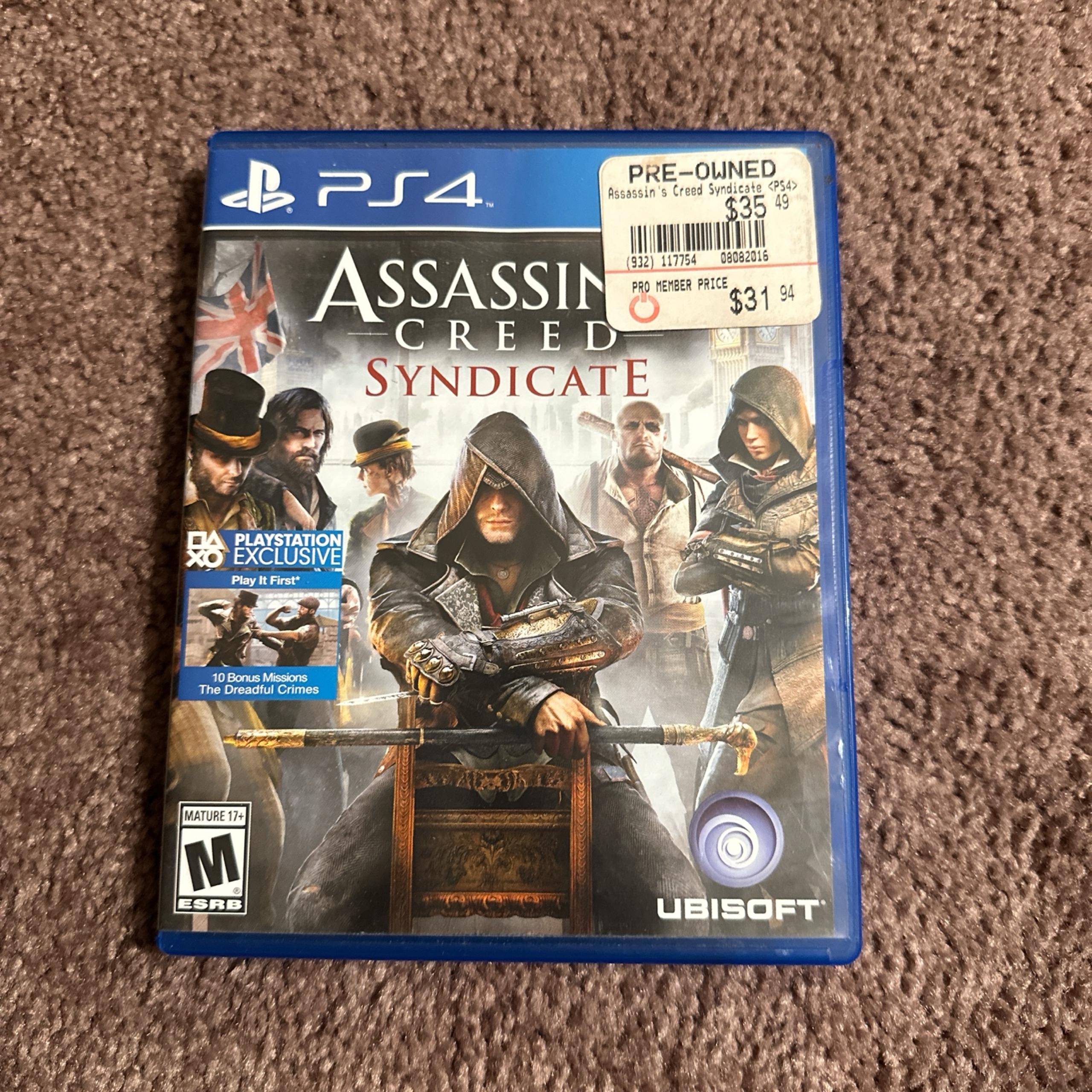 Assassins creed syndicate ps4 game