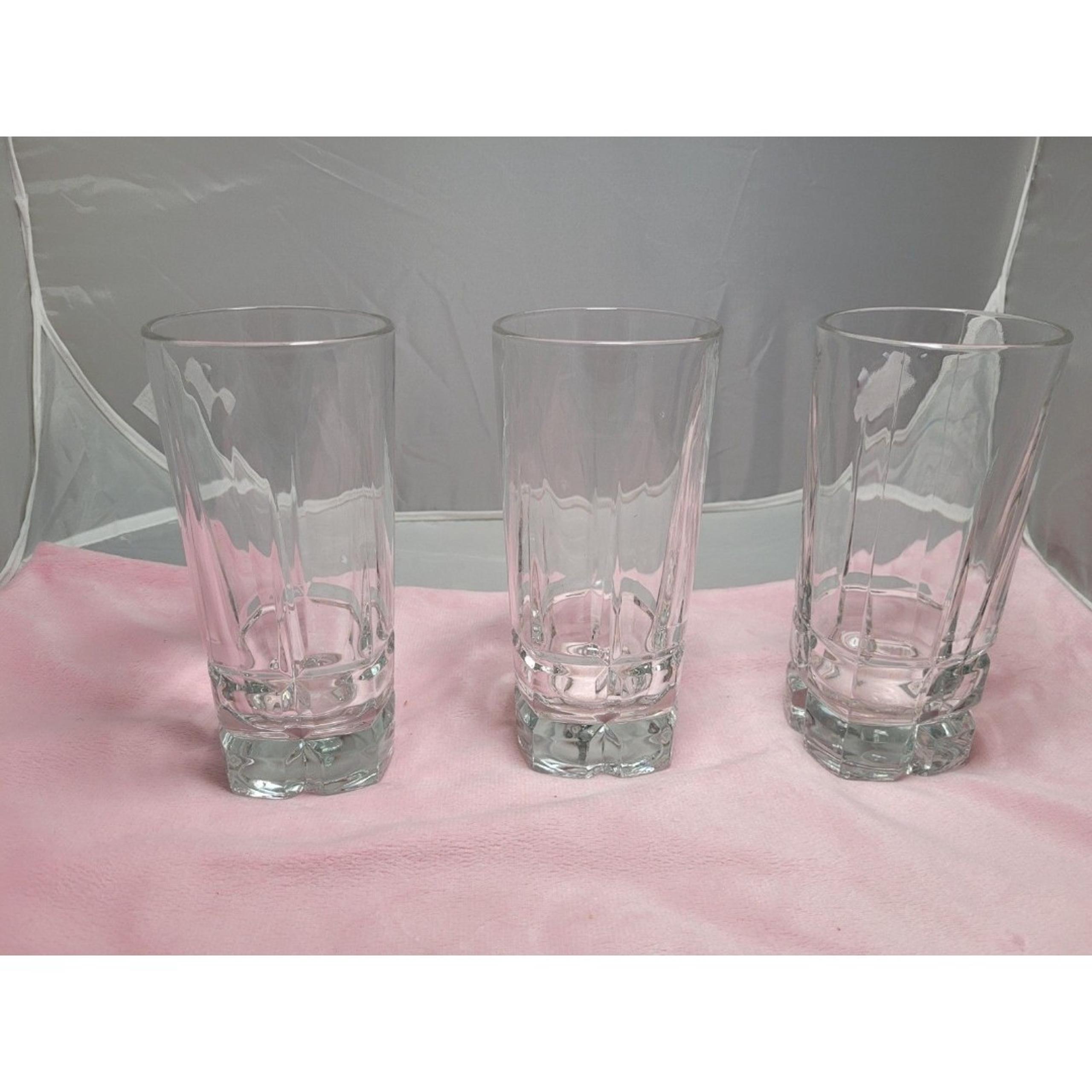 3 Libbey SQUIRE Coolers Square Heavy Bottom Highball Drinking 16 oz Glasses
