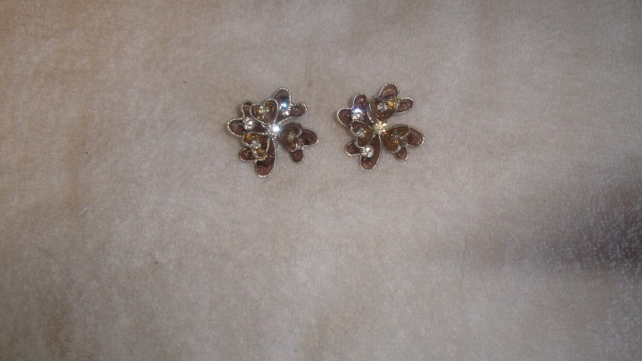 Vogue clip earrings silver flowers