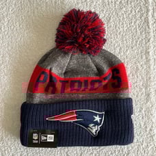 New Era NFL New England Patriots Beanie Hat with Pompom