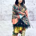 Handmade patchwork hooded poncho cape
