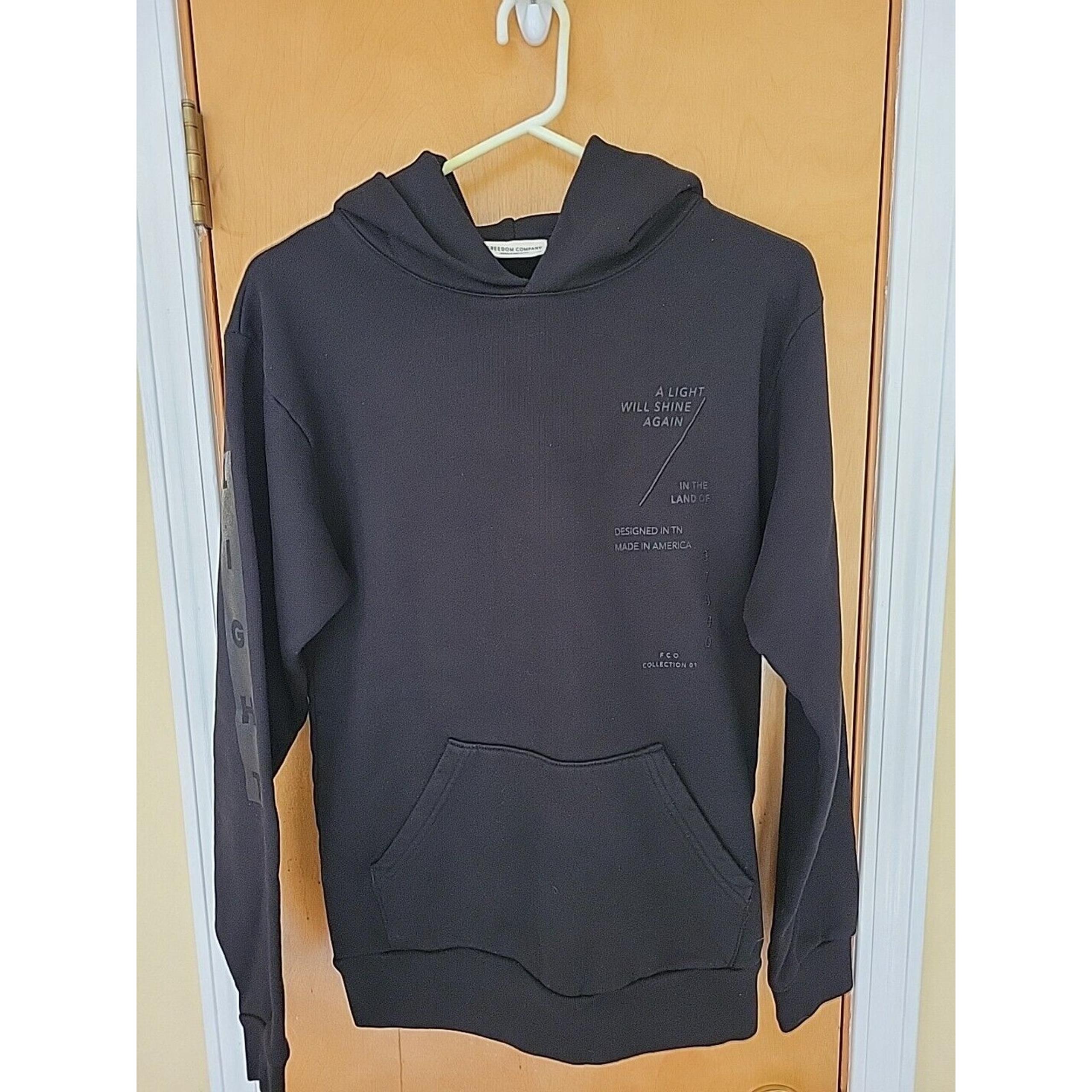 Freedom Company Womens Black Long Sleeve Hooded Pullover Sweater Size XS