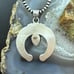 Sterling Silver Southwestern Style Teardrop Turquoise Stamped Naja Uni Pendant