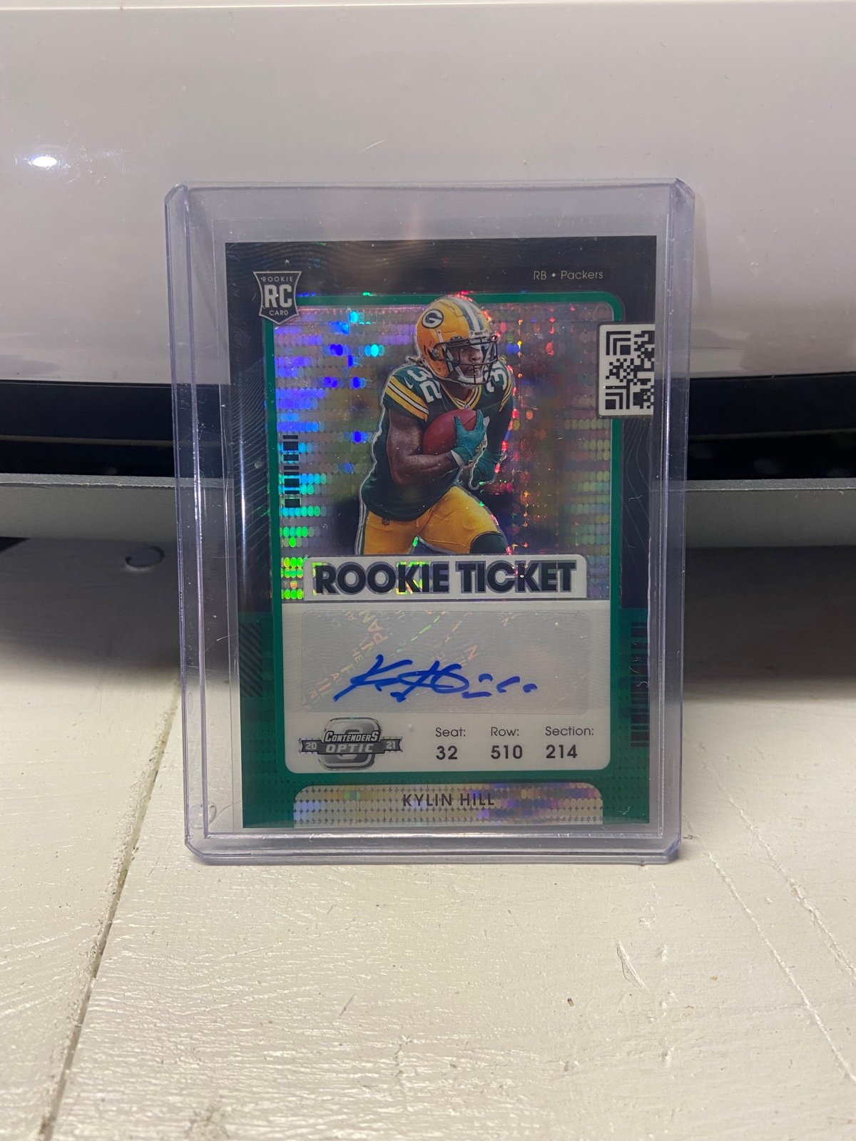 2021 Panini Contenders Optic Kylin Hill Green Pulsar Rookie Ticket Autograph /