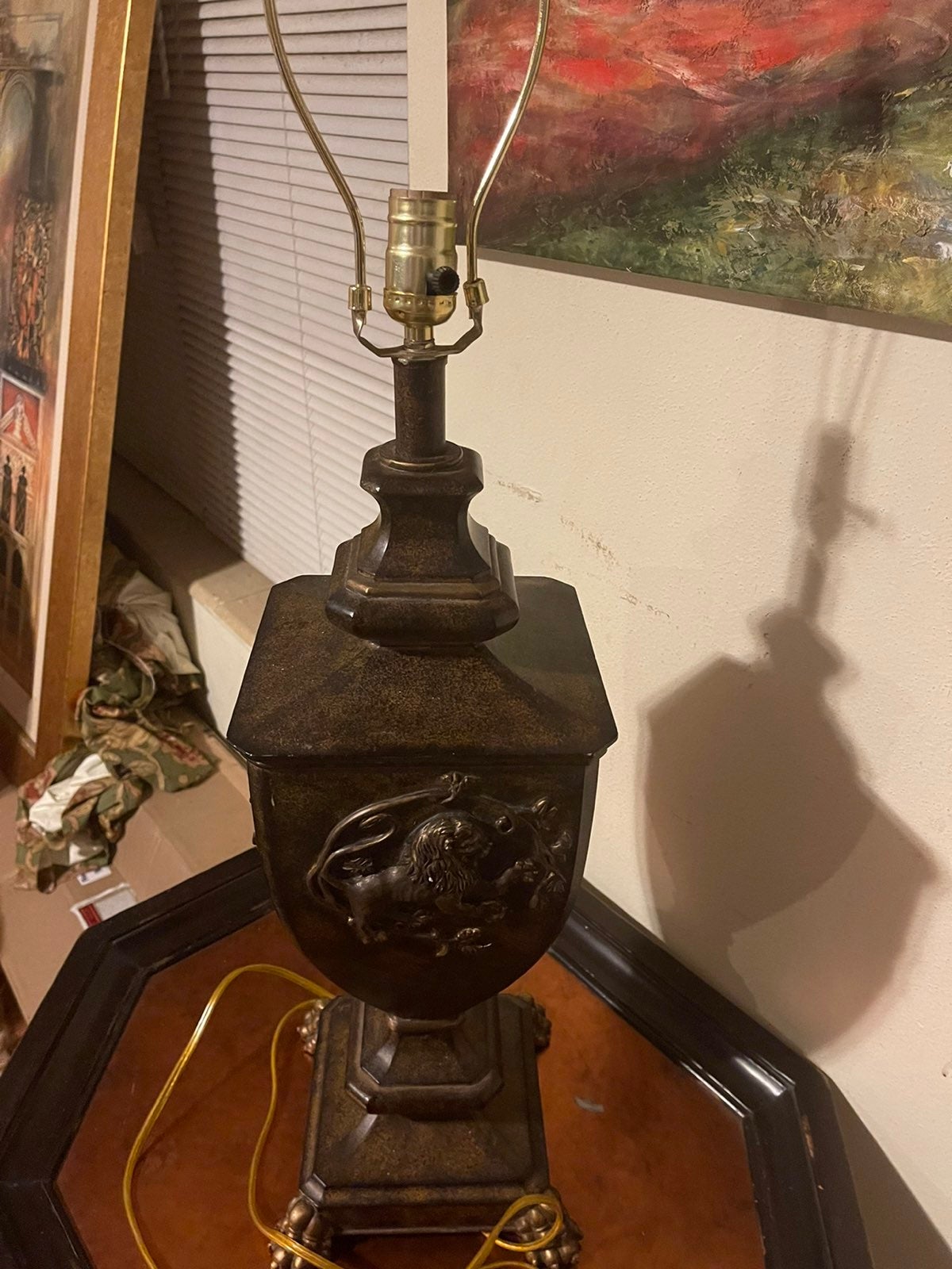Mid Century Brown Table Lamp.