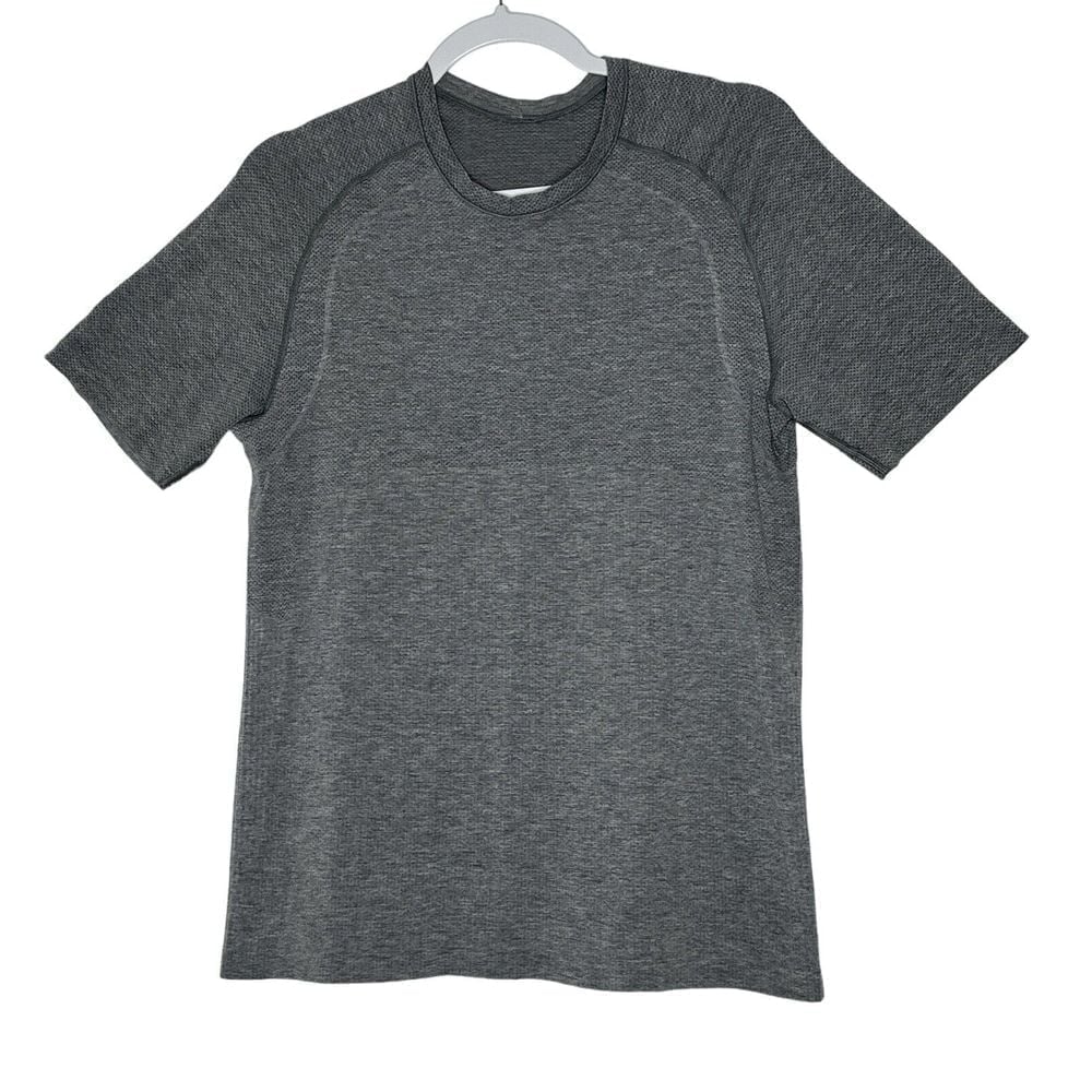 Lululemon Activewear Fast Free Tee Shirt Mens Small Graphite Gray Stretch