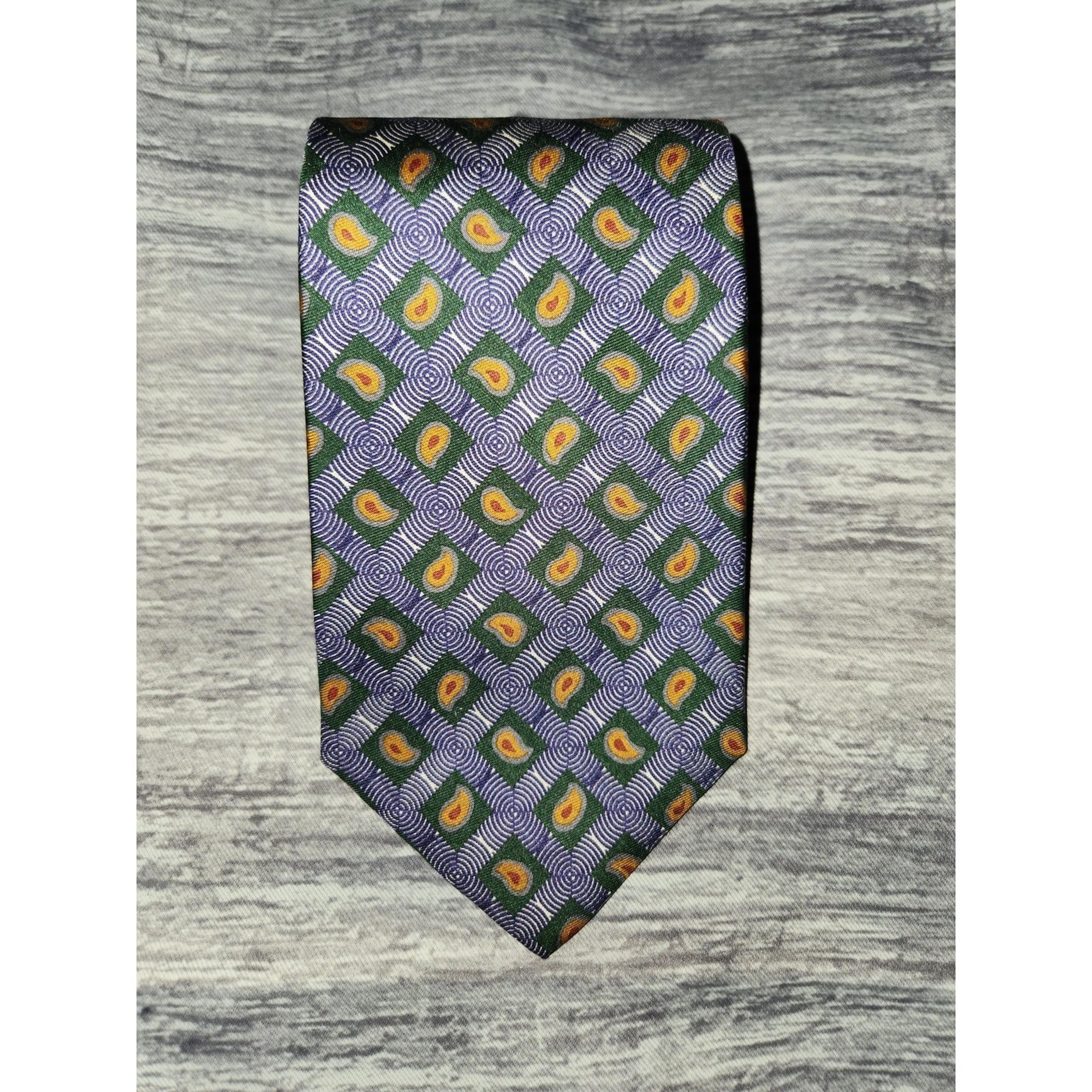 Alexander Julian Colours Paisley 100% Silk Tie