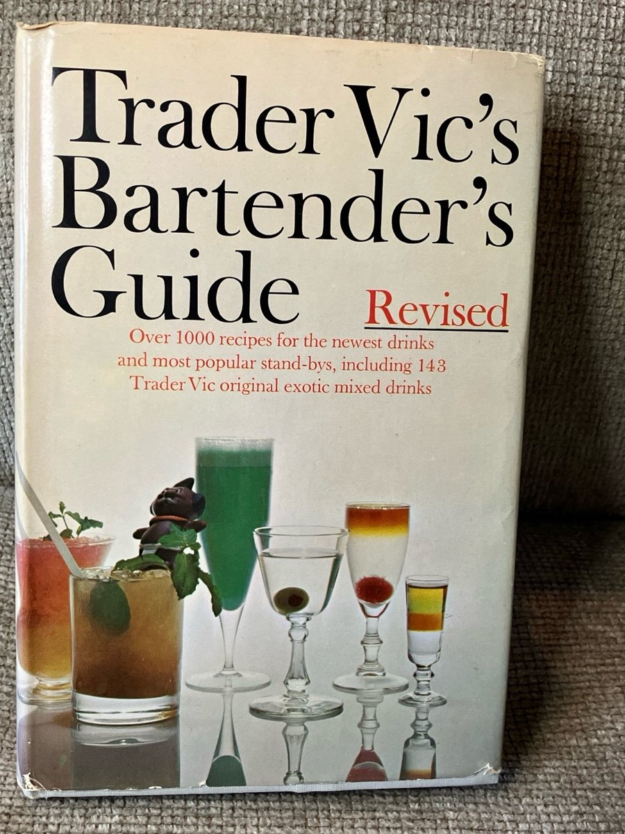 Trader Vic's Bartender's Guide 1972 Hardcover Dust Jacket - Rare collectible