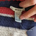 Forever 21 Crochet Halter Backless Red White & Blue Striped Crop Top Size L NWT