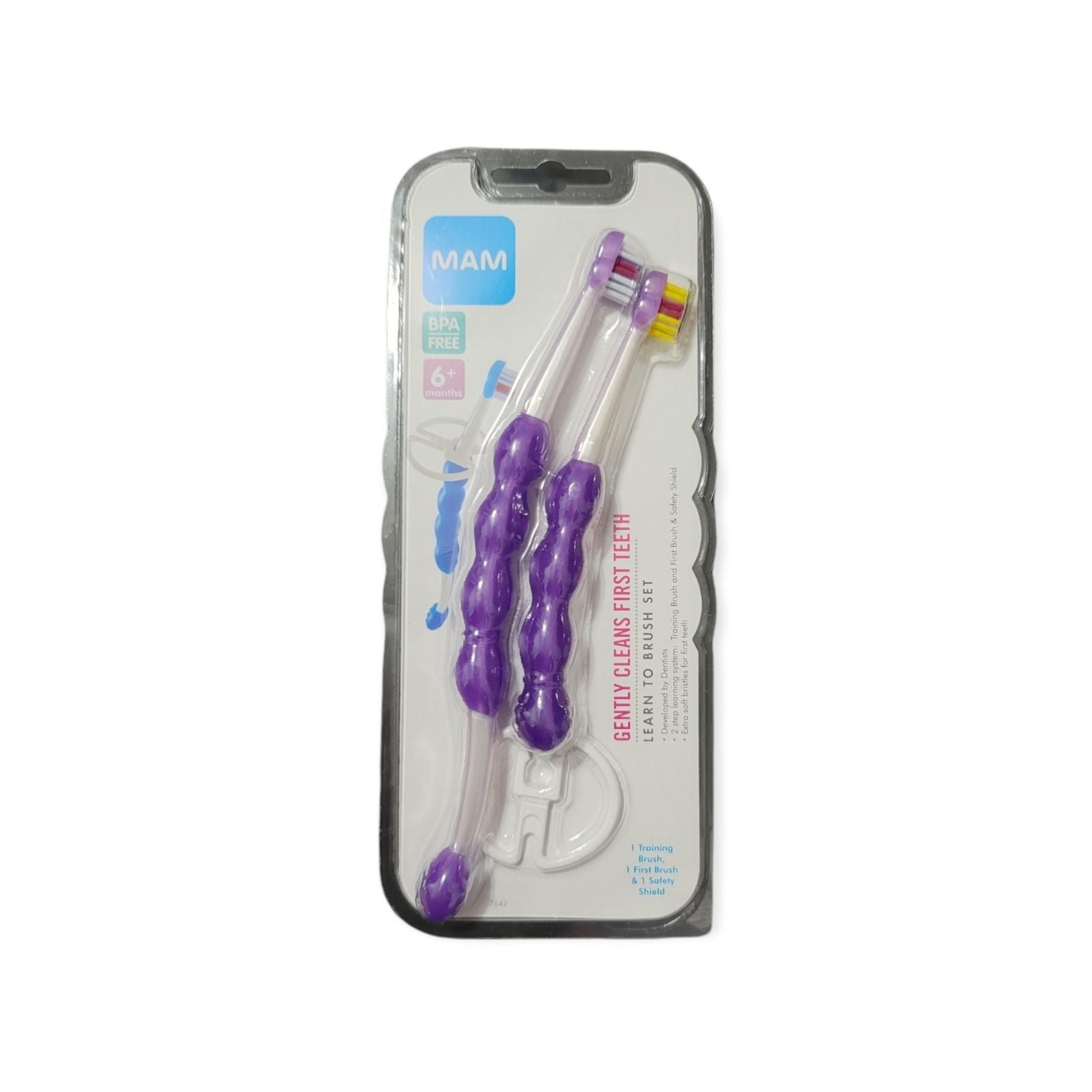 New MAM learn to brush set purple