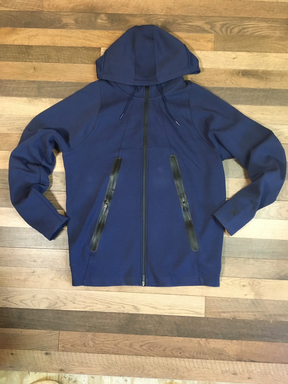 Jordan Lite Fleece Hoodie Sweatshirt Size Large Blue
